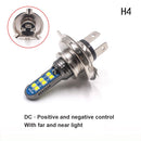 1080LM 6000K 12 SMD LED Headlight Bulb Front Light for Motorcycle (H4) Newly