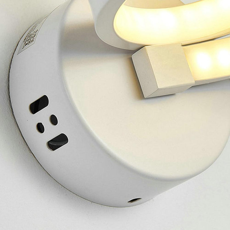 Spiral LED Wall Light Bedside Aisle Bedroom Decorative Lamp (Warm Light)
