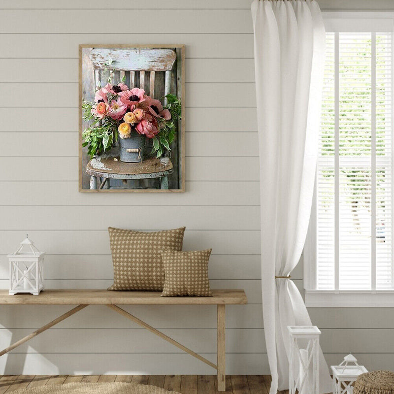 5D Flowers Vase Kit Full Square Drill Rhinestone DIY Diamond Painting Ornamen