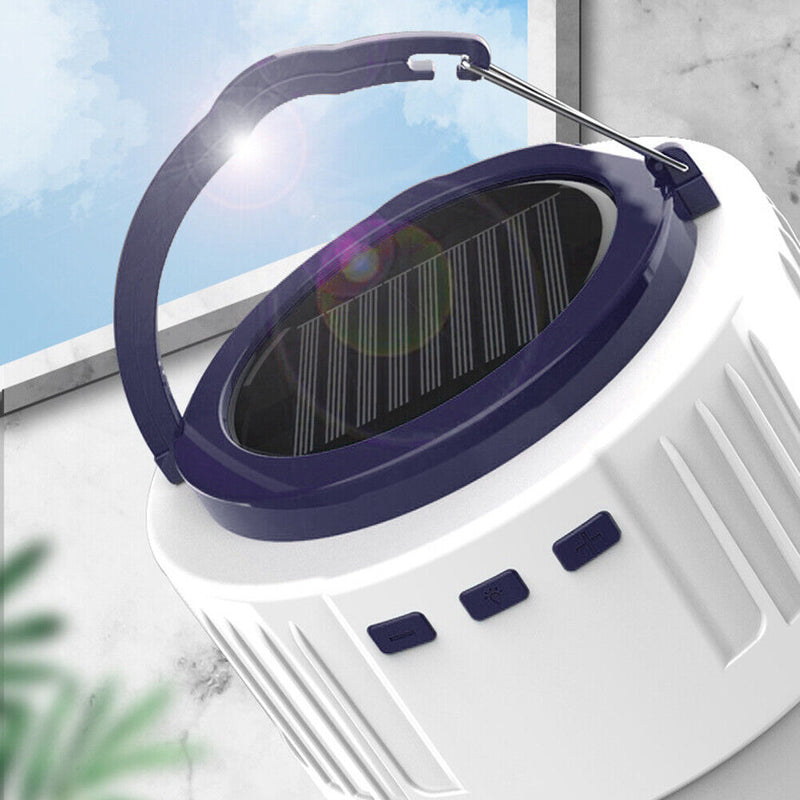 Solar Camping Light Bluetooth-compatible Audio Outdoor Tent Lamp (Blue) Newly