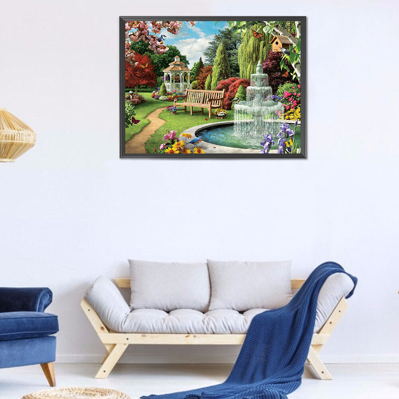 Handicraft Full Square Drill Diamond Scenery Painting Home Decoration Art C
