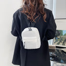 Solid Color Student School Shoulder Handbag Traveling Top-hondle Bag for Female