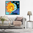 5D DIY Full Drill Diamond Painting Sun and Moon Embroidery Mosaic Home Decor Kit