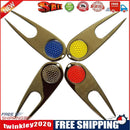 Magnetic Golf Divot Repair Tool Pitch Groove Cleaner Pitchfork Color Random