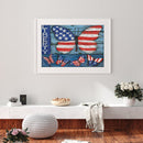 5D DIY Part Special Drill Diamond Painting Kit Butterfly Flag Rhinestone