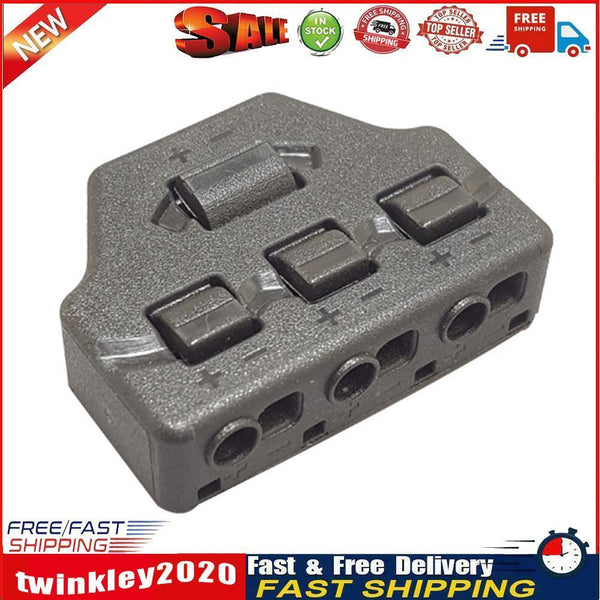 3 Ports Wire Connector Distribution LED Terminal Block Cable Splitter (A) Newly