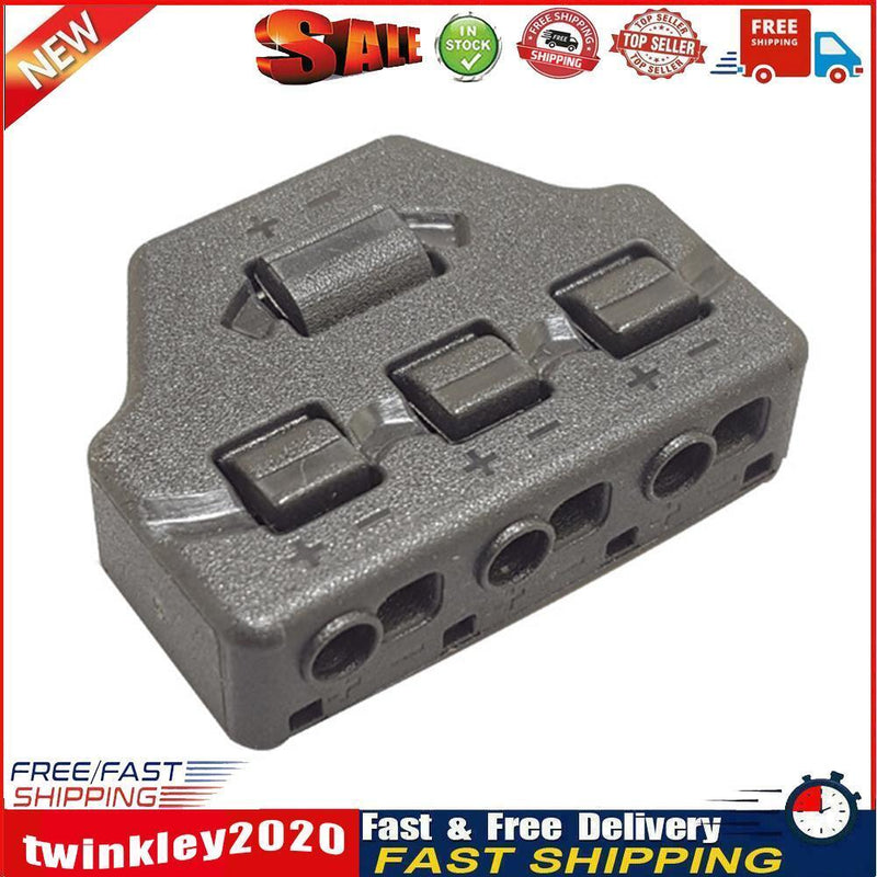 3 Ports Wire Connector Distribution LED Terminal Block Cable Splitter (A) Newly