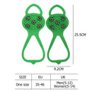 Ice Walk Traction Cleats, Crampons Grippers, Anti Slip Spikes Cover (Green)