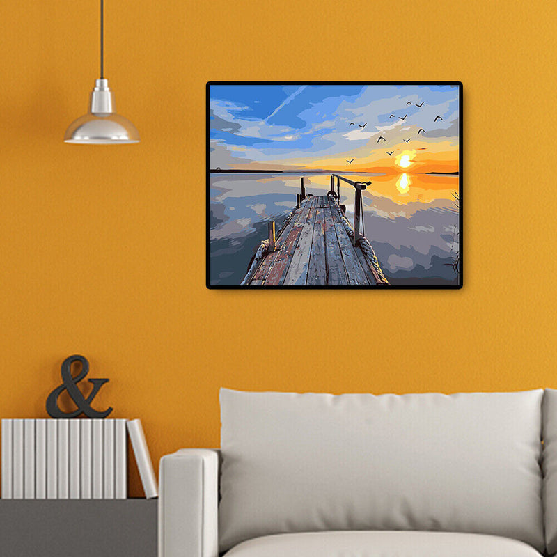 Sunset Oil Painting By Numbers Kit Acrylic Paints On Canvas Art Pictures