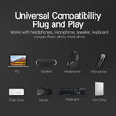 USB Hub 480Mbps Multi USB 2.0 Adapter 4 Port Expander Splitter (White)