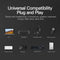 USB Hub 480Mbps Multi USB 2.0 Adapter 4 Port Expander Splitter (White)