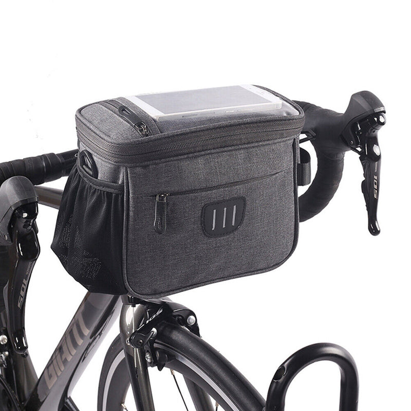 5L Bicycle Handlebar Front Packs Large Touch Screen MTB Pannier Shoulder Bags