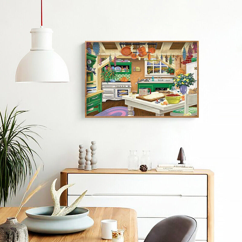 Full Round Drill Drawing Picture Kitchen Diamond Painting Living Room Ornam