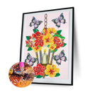 Diamond Painted 5D DIY Lamp and flower Partial Special Rhinestone Set