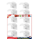 Adhesive Hat Hooks for Wall (10 Pack) - Baseball Caps Hangers Rack (White) Newly