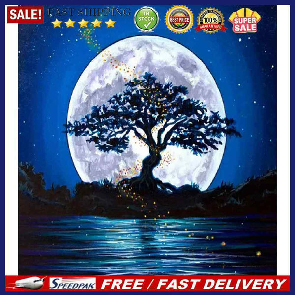Oil Paint By Numbers Moon Coloring Picture Digital Drawing