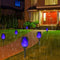 12LED Solar Flame Torch Light Blue Flickering Night Lamp Yard Decor (2pcs) Newly