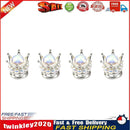 4pcs Universal Crown Car Tyre Valve Caps Dustproof Valve Cover Cap (White) Newly