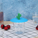 Silicone Heat-resistant Dust-proof Cup Lids Bowl Cover Food Lid (Cactus)