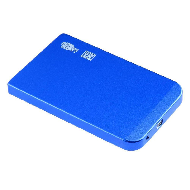 Ultra Thin 2.5in USB3.0 SATA SSD HDD Hard Drive Case Aluminum Box (Blue)