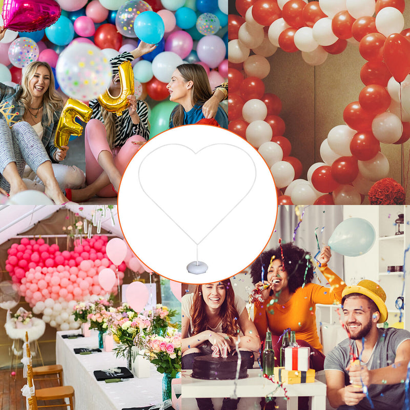 1 Set Balloon Column Arch Kit Heart Shape Balloon Stand Holder for Wedding Decor