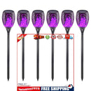 Solar Plug Lamp Solar Charging Flikering LED Light Decoration Garden (6pcs)