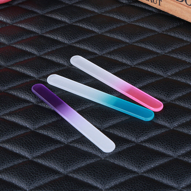 3pcs/set Durable Crystal Glass Nail Manicure Device Nail File Tool for Baby