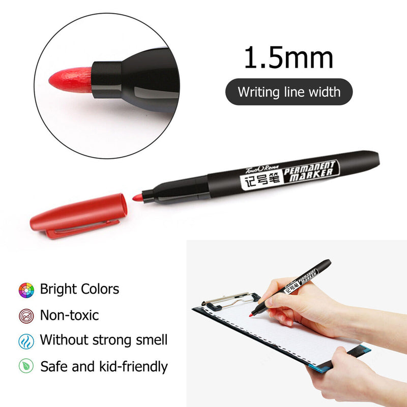 Oiliness Non-Fading & Waterproof Marker Pen Non-Erasable Marker Pen (C) Newly
