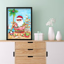 Diamond Santa Claus Full Round Drill Rhinestone Picture