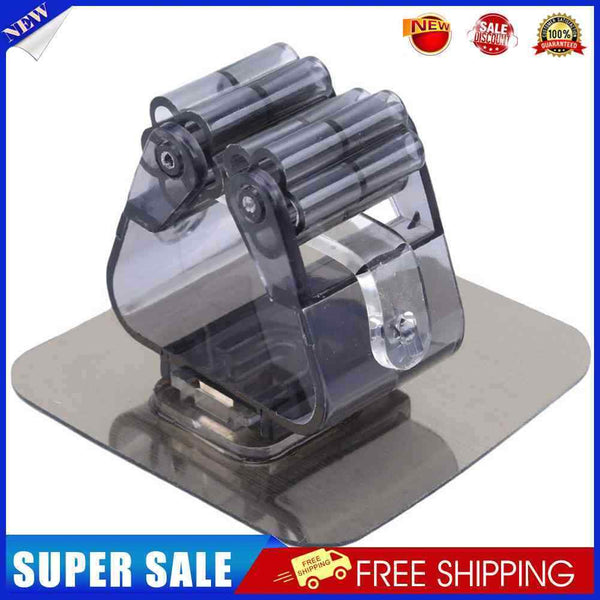 10pcs Wall Mounted Mop Holder Broom Brush Hanger Rack Organizer(Black)