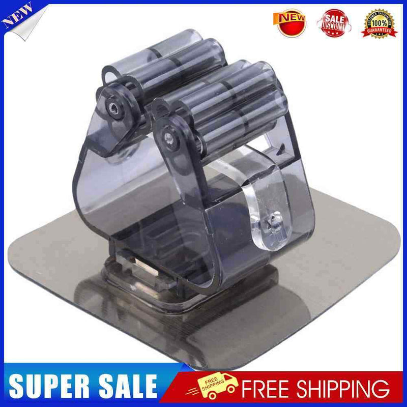 10pcs Wall Mounted Mop Holder Broom Brush Hanger Rack Organizer(Black)