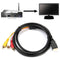 Electronic Black HDMI Male To 3 RCA Cable 1080P 5FT Adapter Audio Video AV Cord