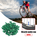 50pcs Metal Nipples for 14G 2mm Spokes Mountain Bike Cycling Parts (Green)