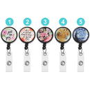 Anti-Lost Clip Retractable Nurse ID Name Card Key Ring Badge Holder Lanyards