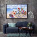 Diamond Painting Santa at the Beach Full Round Drill Rhinestone Picture