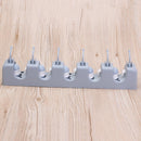 ABS Plastic Wall Mop Holder Broom Organizer 5 Slots 6 Hooks Multifunctiona