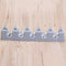 ABS Plastic Wall Mop Holder Broom Organizer 5 Slots 6 Hooks Multifunctiona