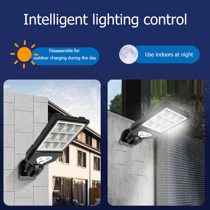 Solar Powered Wall Lamp Waterproof PIR Motion Sensor Outdoor Yard Light (A)