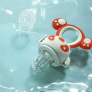 Silicone Newborn Baby Teether Infant Fresh Food Bag Feeder Nipples (Red)