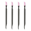 Quartz Manicure Cuticle Pusher Nail File Pen Dead Skin Remover Double-ended
