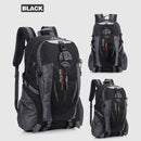 Casual Climbing Backpack Nylon Bags for Hiking Fitness Camping (Black)