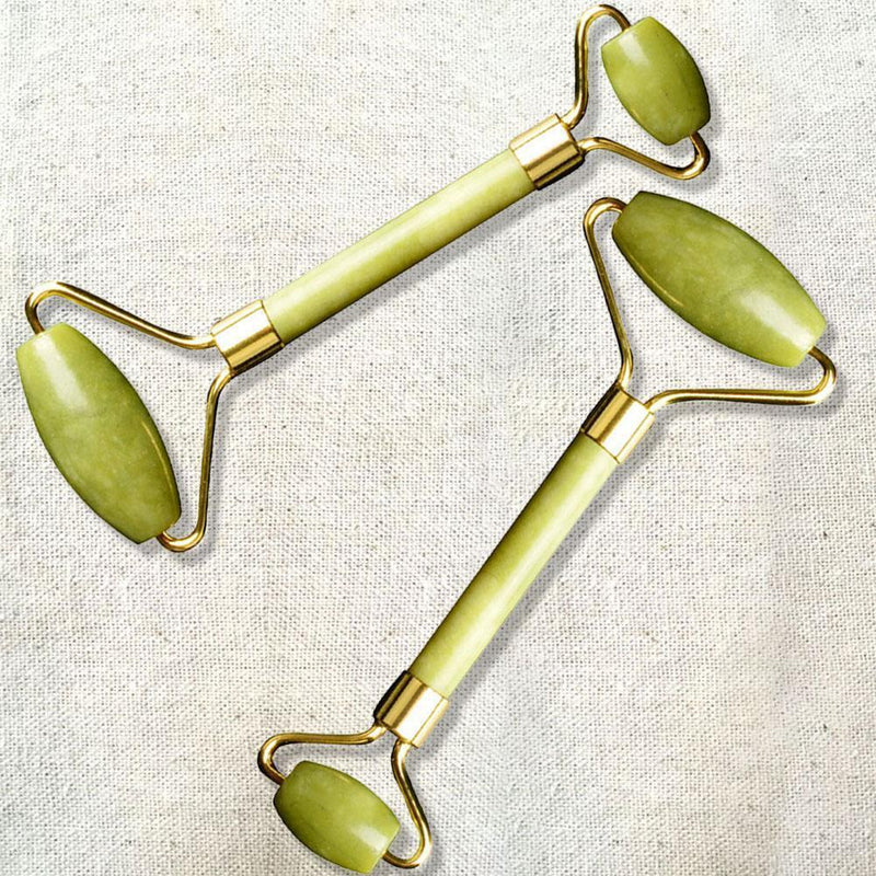 Portable Double Head Face Massager Jade Roller Skin Massage Beauty Care