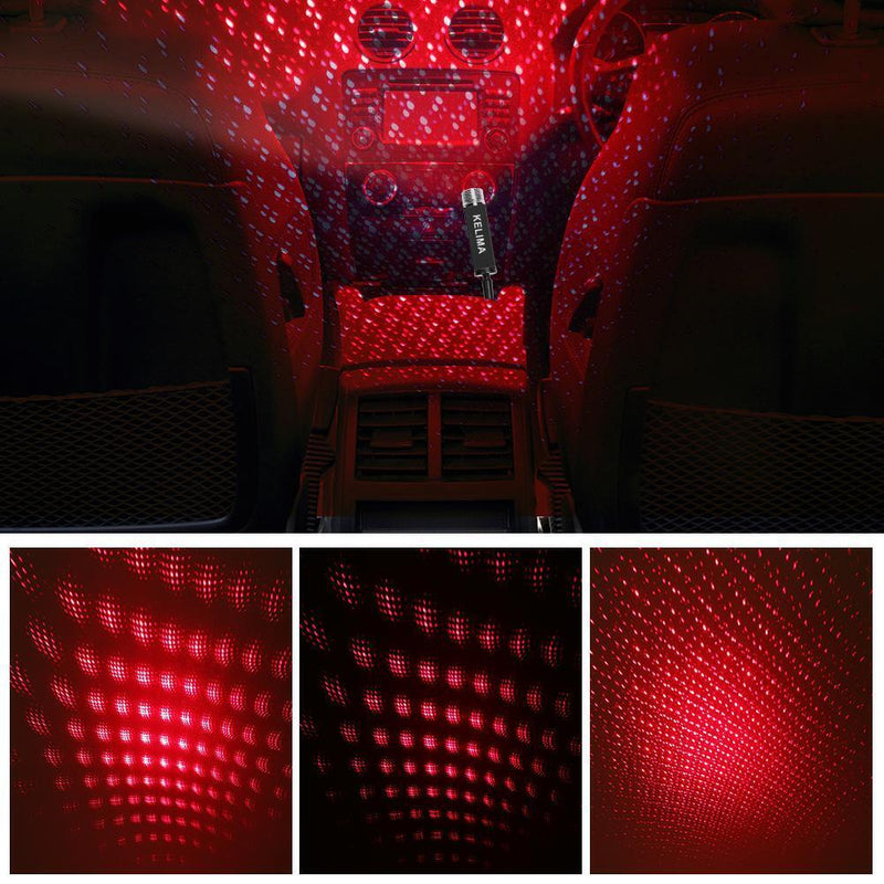 KELIMA Car Romantic Atmosphere Projection Lamp Hose USB Car Star Light