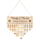 Wooden Calendar Round Love Heart DIY Special Date Wall Hanging Display