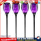 12 LED Flame Torch Light Solar Powered Garden Plug-In Decor Lamp (4pcs) Newly