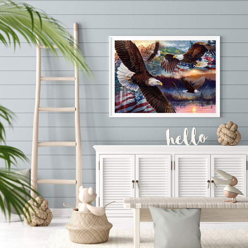 American Eagle DIY Diamond Painting Kits Full Round Drill Home Wall Decor