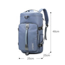 Unisex Backpack Travel Sports Compartment Gym Fitness Camping Bag (Blue) Newly