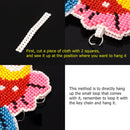 Artwork Stamped Needlework DIY Bead Cross Stitch Craft Keychain Cartoon Pig K