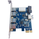 PCI-E X1 to USB3.0 Riser Card PCI Express USB3 4 Port Expansion Adapter Extender