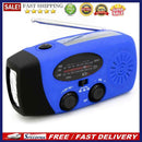 2000mAh Portable Hand Crank FM AM WB NOAA Radio Solar Radio Torch (Blue)